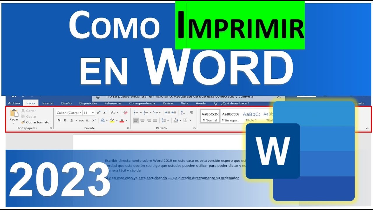 Como Imprimir Desde Word COMO IMPRIMIR EN WORD - YouTube