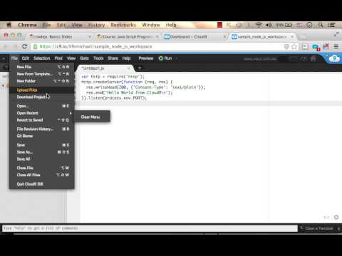 Node.js on Cloud9 Jump Start