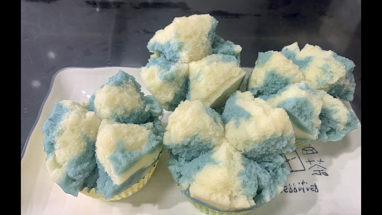 蝶豆花发糕 Blue Pea Flower Huat Kueh YouTube