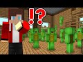 JJ and Mikey play with 100 Friends in HIDE and SEEK in Minecraft Challenge Funny Pranks (Maizen)