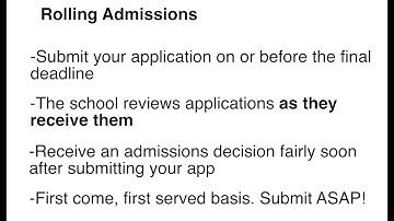 Understanding Admissions Terminology: RD, rolling, ED, ED II, EA, EA II, REA
