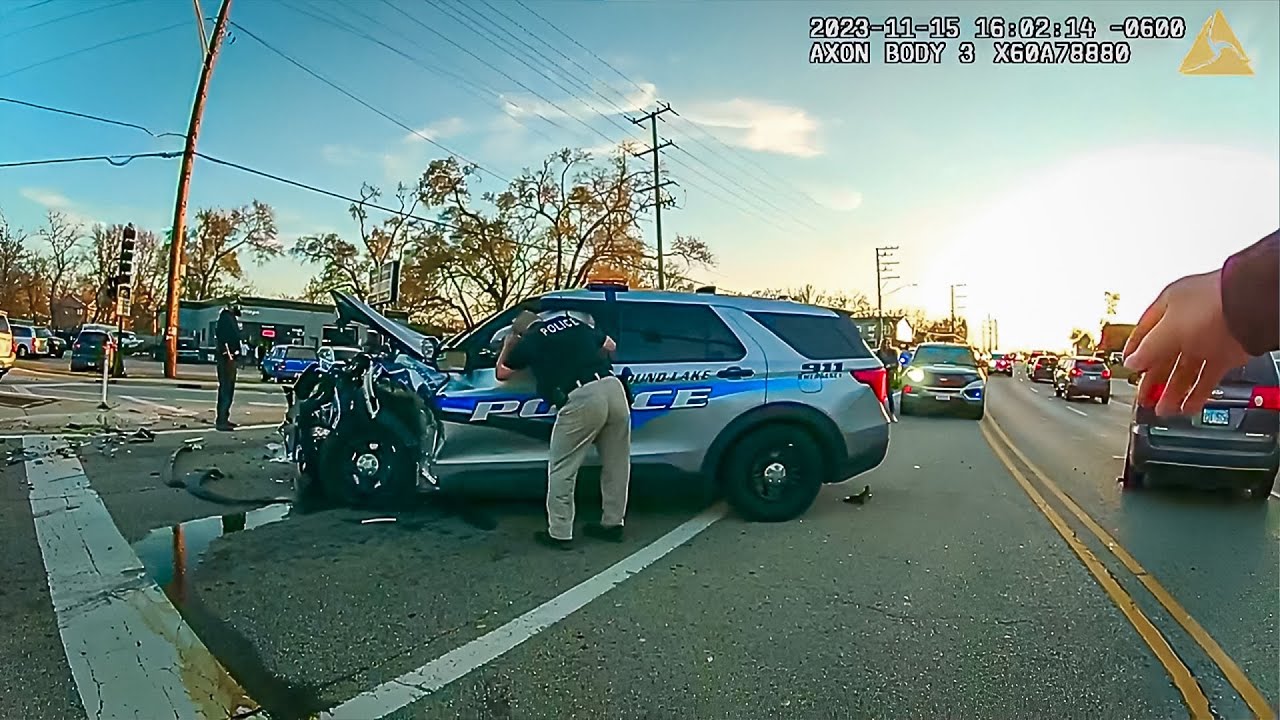 Drunk Driver Intentionally Crashes into Police Car - YouTube
