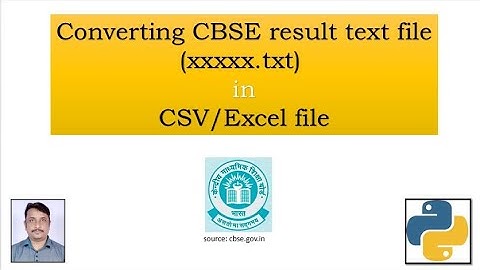 How to convert CBSE text file to CSV| CBSE text file to CSV | Vinod Verma| Analysis of school result