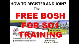 How To Register and Join the Free BOSH Training for SO1?