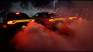 3 DODGE CHARGERS BACK TO BACK BURNOUT