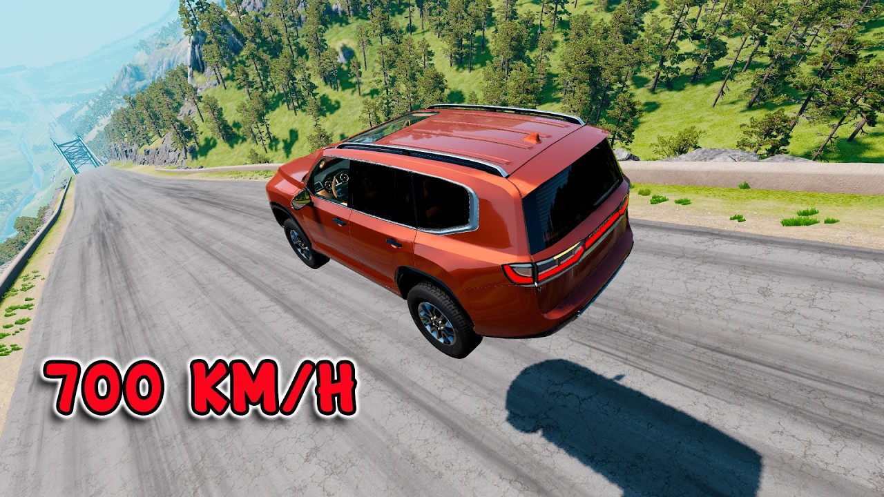 Instant Car Acceleration to 700 km/h. Survival Test! Bests Moments! BeamNG Drive \ Ep.3