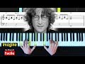 Imagine john lennon  piano tutorial facile avec partition aupianofr