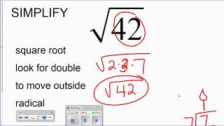 Alg: SImplifying Radicals (u8 d3 notes)