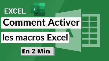 Comment Activer les macros Excel | activer/désactiver  les macros dans Excel 2016