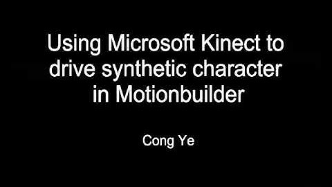 Kinect data driving Motionbuilder character