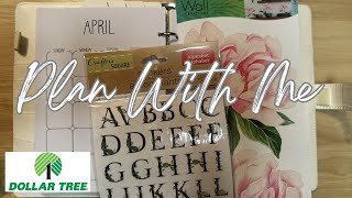 April Plan With Me | Dollar Tree Wall Decal & Stickers | High End Dupe | A5 6 Ring Binder Planner