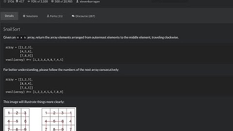 Snail Coding Problem , Codewars 4kyu