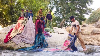 The Ultimate ASMR Clean: Washing Heavy Mountain Blankets in a Rushing River 🌊✨ screenshot 5