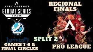 LuminosityGaming Games 1-8 ALGS Year 2 Split 2 NA Regional Finals! Yanya, Neazul & Jaguares!