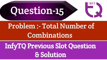 Infytq Previous Slot Question 15 | Total Number Of Combination | Intellective Tech