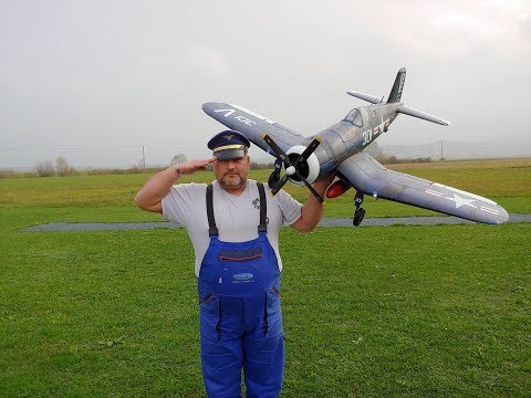 Giant FMS F4U Corsair Blue PNP 1700mm 6S Maiden flight