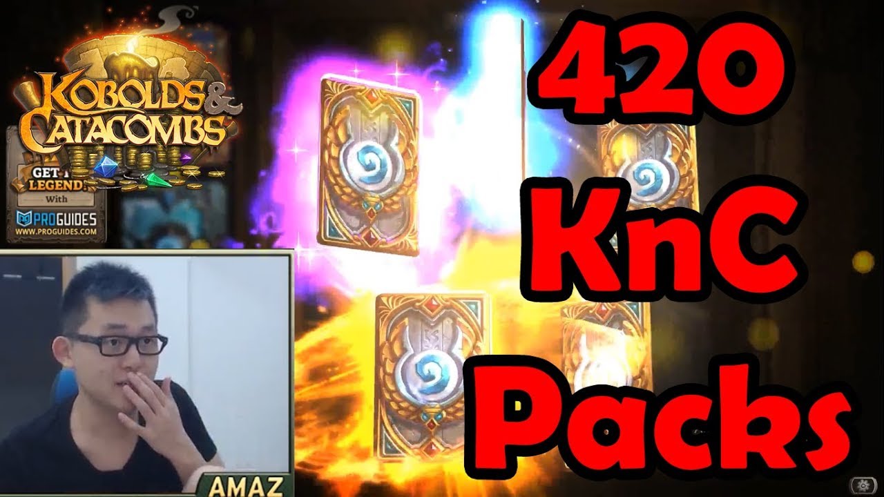 Amaz 420 Packs Opening [Kobolds and Catacombs, Hearthstone]