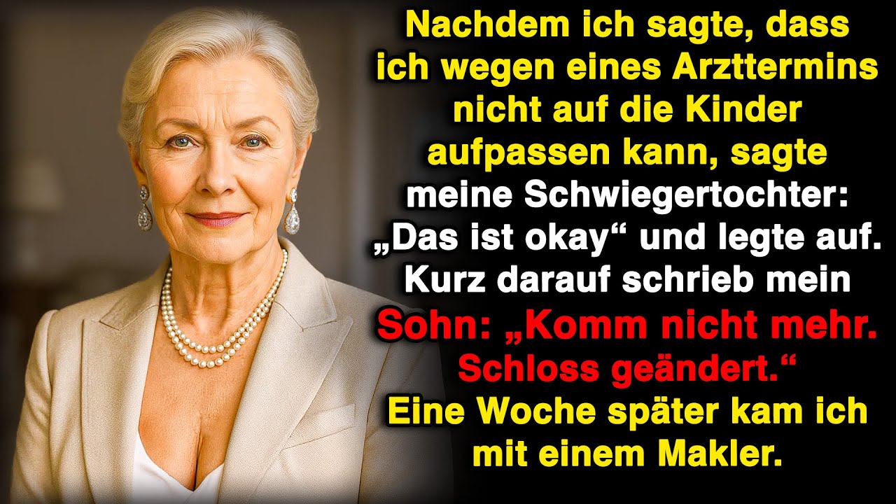 „Ich kann nicht babysitten, weil ich zum Arzt muss“, sagte ich. Sie meinte: „Das ist dein Job!“