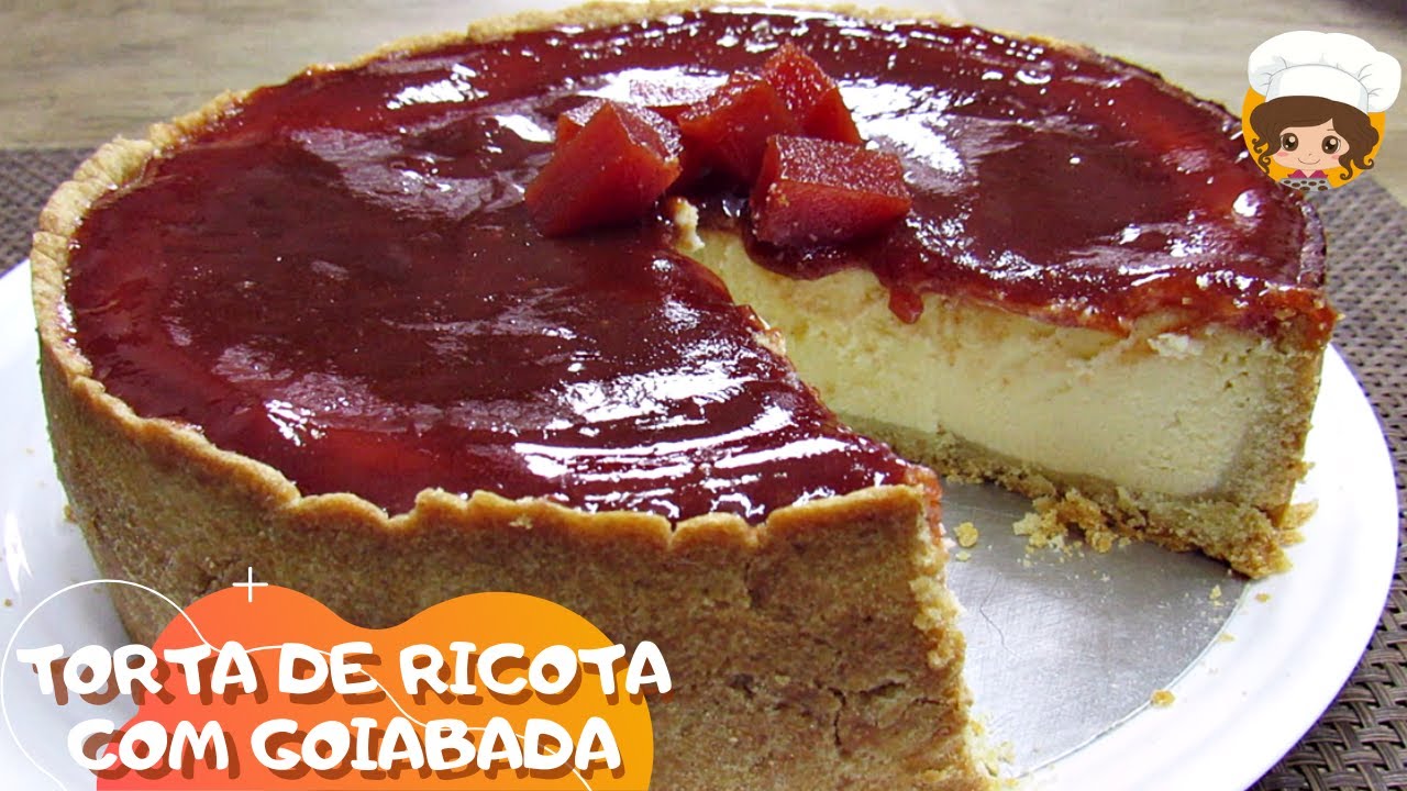 TORTA DE RICOTA COM GOIABADA -  MIL DELICIAS NA COZINHA #receitasdetorta