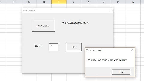 How to Make a Hangman Game with VBA.  Part 6 – Keeping Score