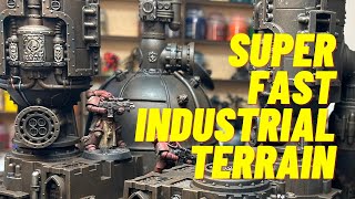 How to paint warhammer 40K terrain | industrial buildings | speed painting