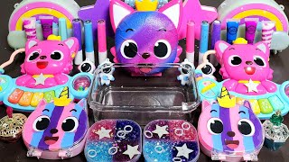 Pinkfong Galaxy Slime Mixing Makeup,Parts,Glitter Into Slime Satisfying Slime