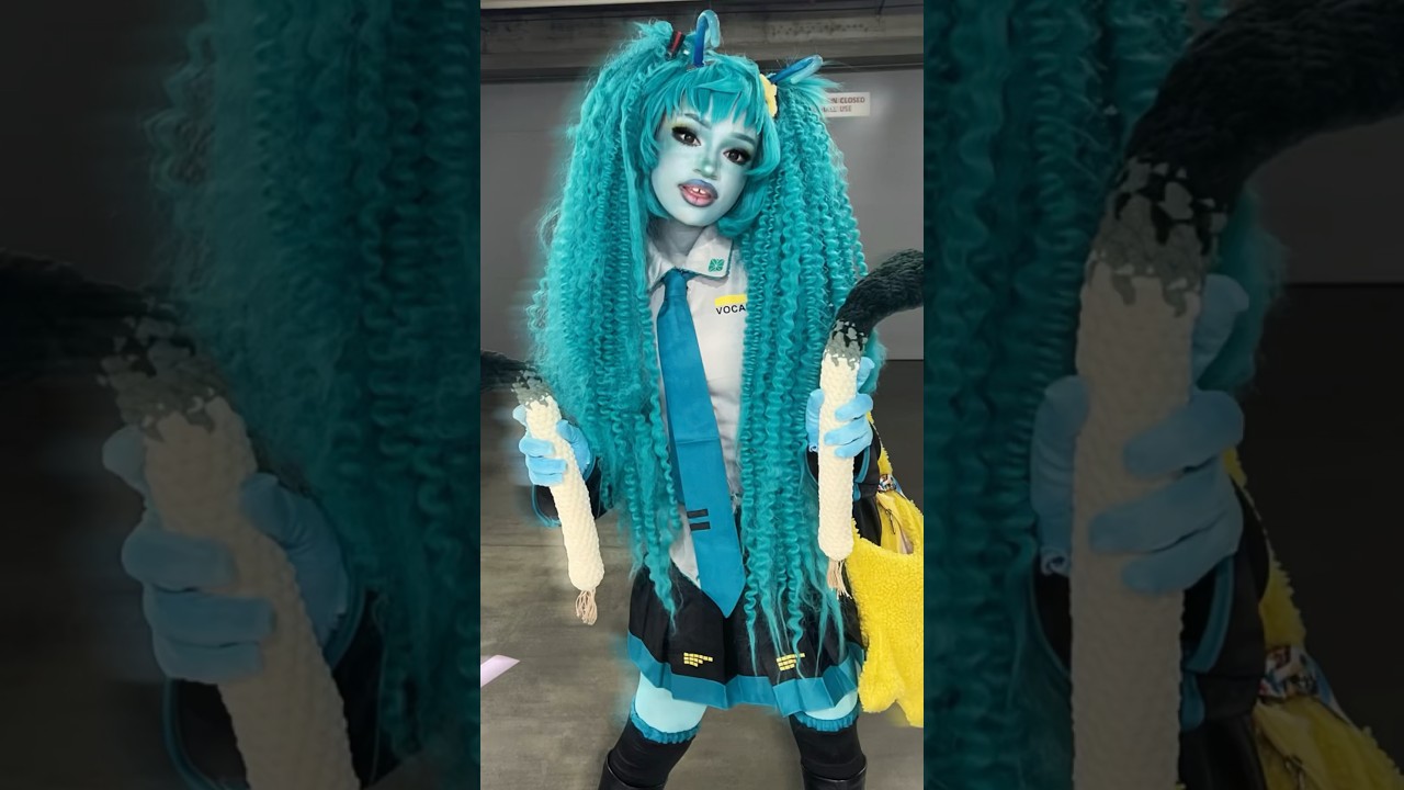 Curly Miku Wig Styling! #tutorial #hatsunemiku #alienmiku
