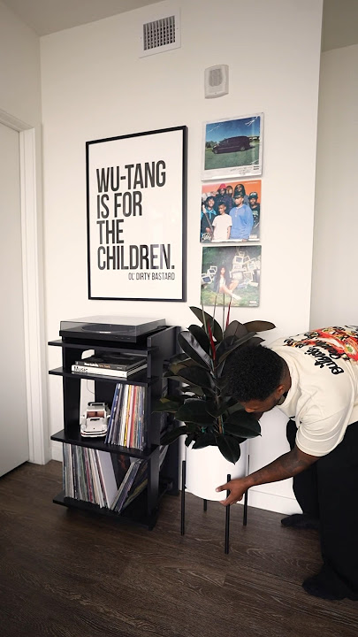 Vinyl record stand #homedecor #apartmentinteriordesign