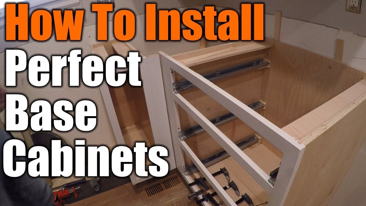 How To Install Perfect Base Cabinets The Handyman Youtube