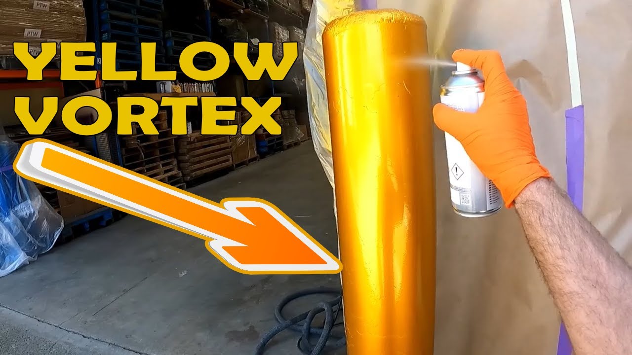 Painting Bollards with Aerosol Yellow Vortex Candy Basecoat YouTube