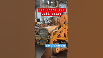 Cub Cadet 125 Cold Start (ft. Kwik Way Loader) #cubcadet #coldstart #loader