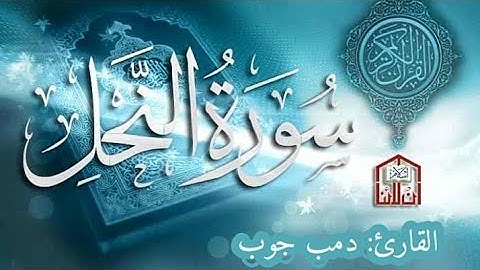 سورة النحل ||  القارئ: الطالب دمب جوب مقلد شيخ أبوبكر الشاطري|| برواية حفص عن عاصم