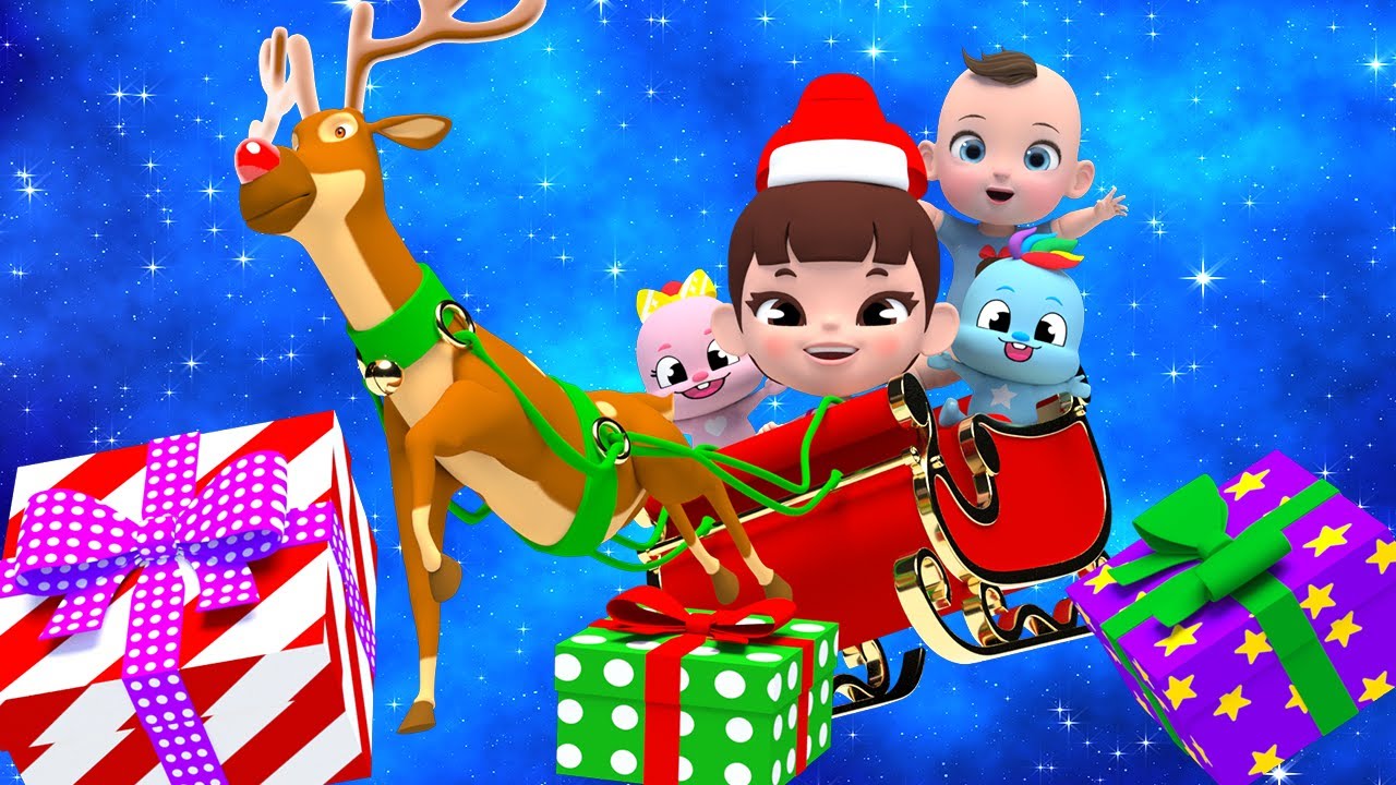 Learn Colors with Finger Family Happy Christmas! Let's Sing a Song