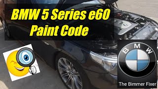 Celebrity Paint code location on BMW 5 series E60 Net Worth