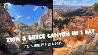 Zion To Bryce Canyon National Park  Slot Canyons Scenic Drives U0026 Surprise Snowfall Utah Mighty 5