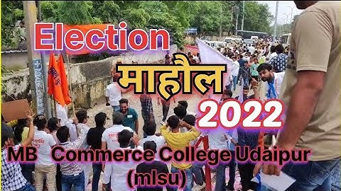 Udaipur🔥Election माहौल 2022//MLSU//Mb commerce College Udaipur//#mlsu #election2022 #trending #viral