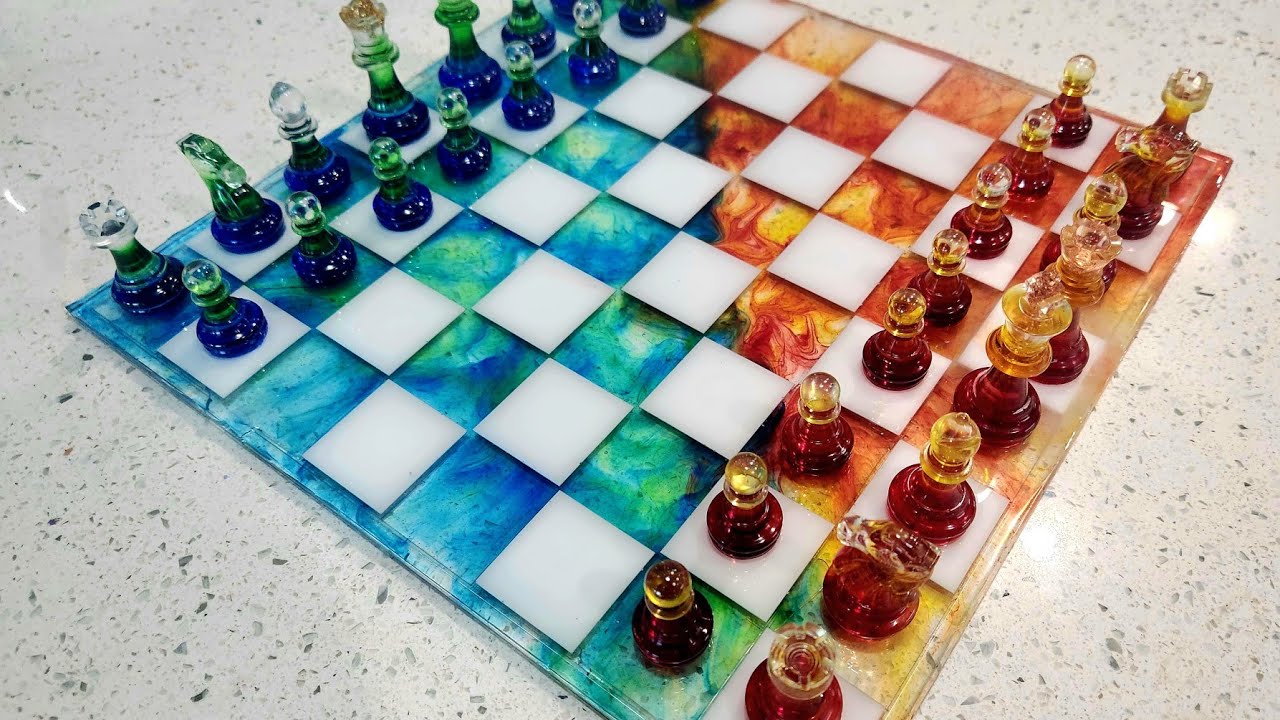 DIY Resin Chess Board Beginner Tutorial. #resinart #craftyheartstudio # ...
