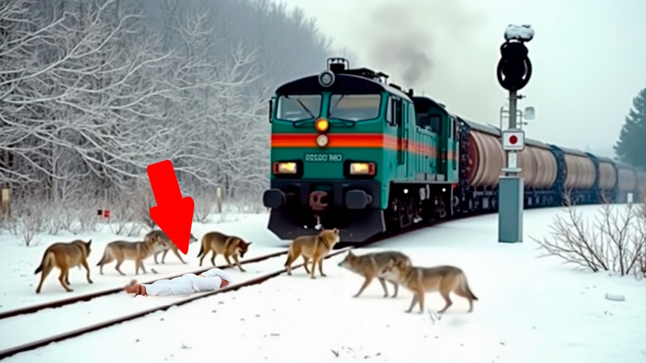 Wolf Pack Blocked The Train's Path, The Driver Froze When He Saw What They  Were Protecting!