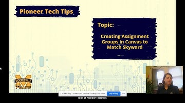 Pioneer Tech Tips: Creating Assignment Groups in Canvas to Match Categories in Skyward