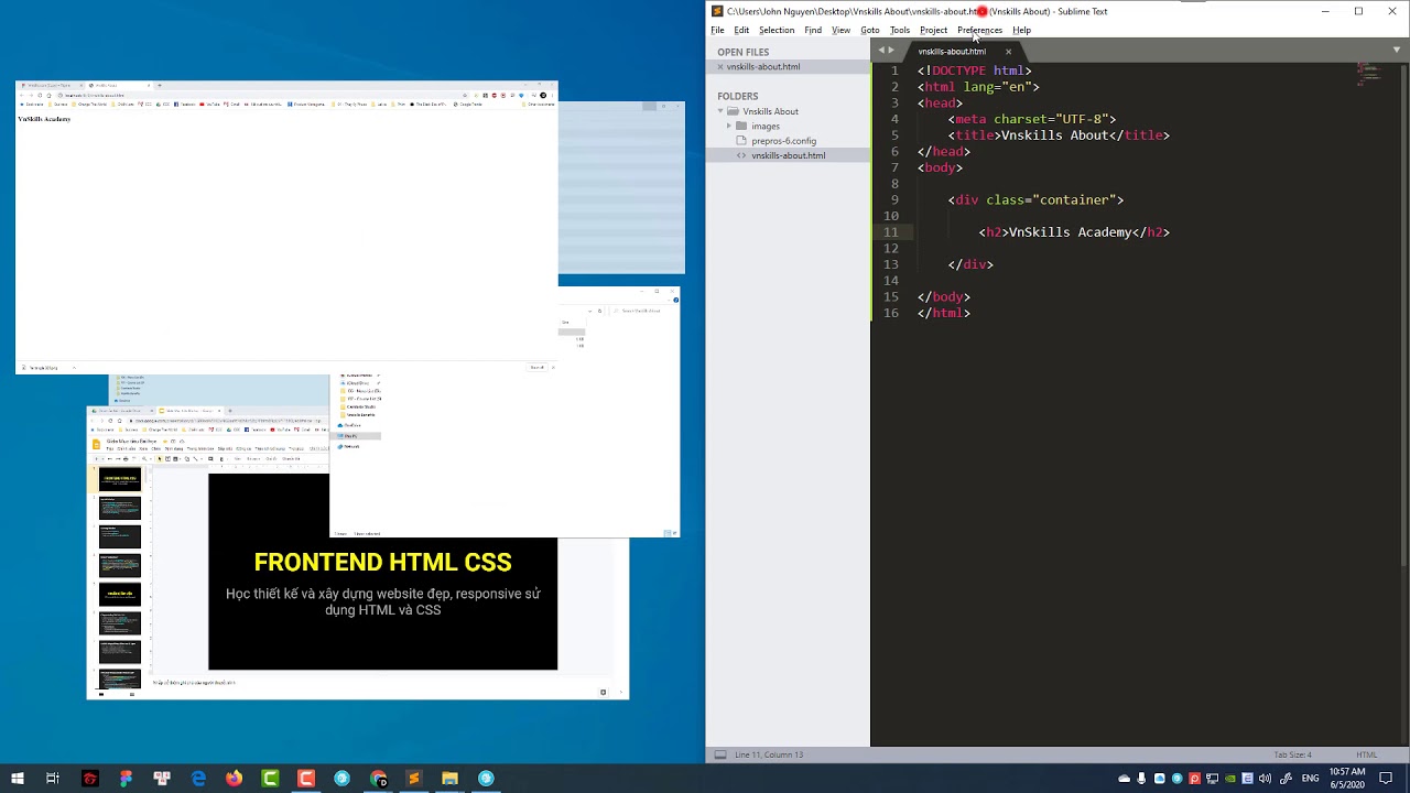 Tự Học HTML & CSS - Bài 9 Thực hành lập trình HTML CSS trang giới thiệu ...