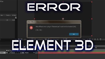 solution for element 3d error {plug in "Element.aex" could not be loaded{126}. {48::46).