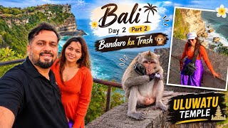 Uluwatu Temple Vlog | Bali Day 2 Part 2 | Crazy Monkey Moments 😱🐒