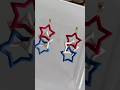 Making Patriotic Star Earrings ❤️🤍💙 #handmadejewelry #handmade #polymerclay #handmadeseller