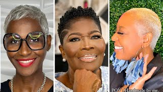15 Most Fascinating Short Natural Hairstyles and Haircuts for African American Women Over 60 | Wendy