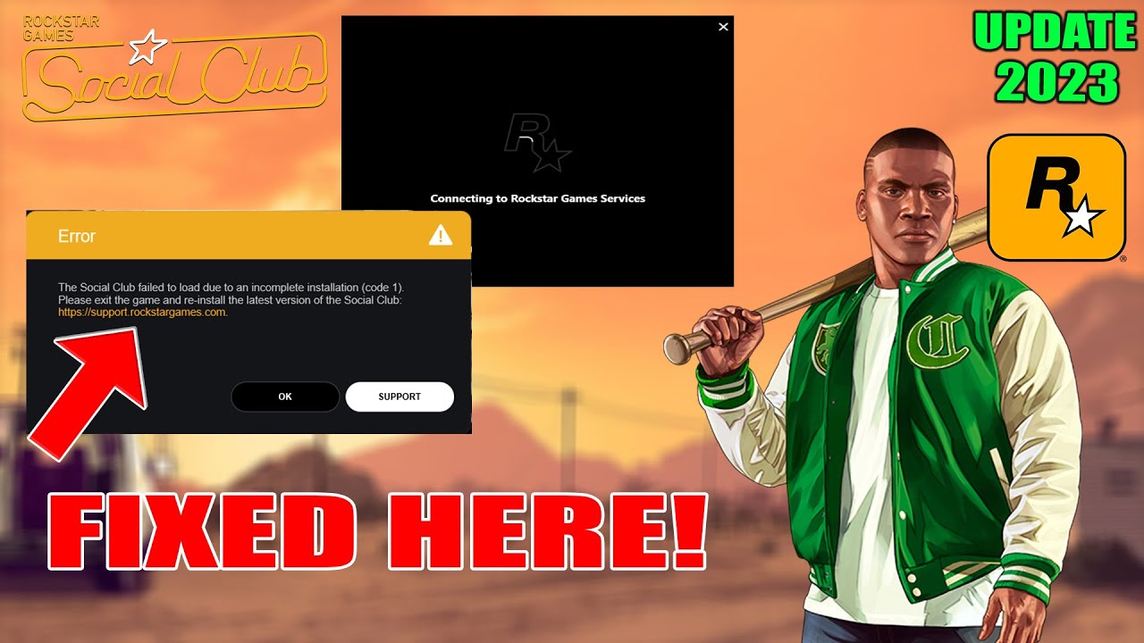 Rockstar Games Launcher Social Club install error code 1