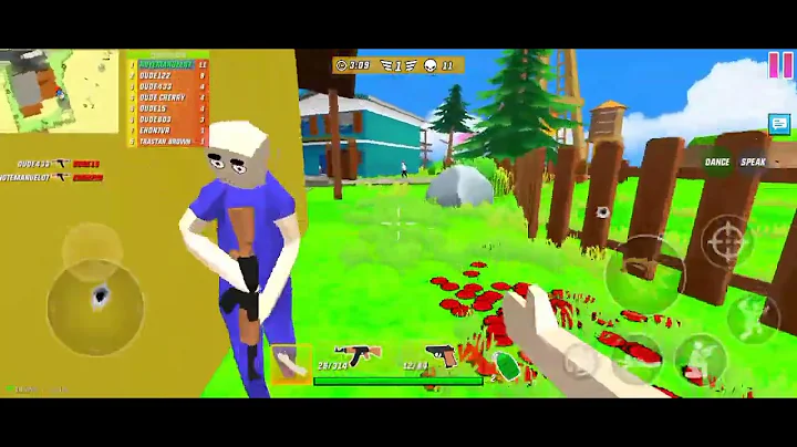 dude theft wars noob town slap with AK47 gameplay