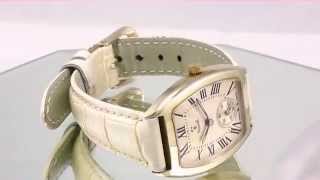 Ladies Vicence Milor Watch 14K Yellow Gold White Leather Bracelet Shreveport Fine Watches