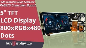 5" TFT LCD Display Module with Capacitive Touch Panel and RA8875 Controller Board 800x480 Pixel