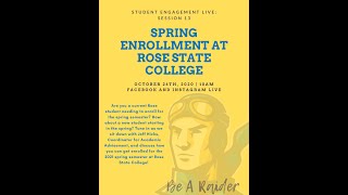 Spring 2021 Enrollment Live Session