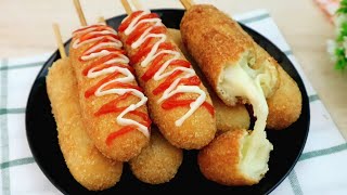 RESEP MOZZARELLA CORN DOG YANG MUDAH DAN ENAK